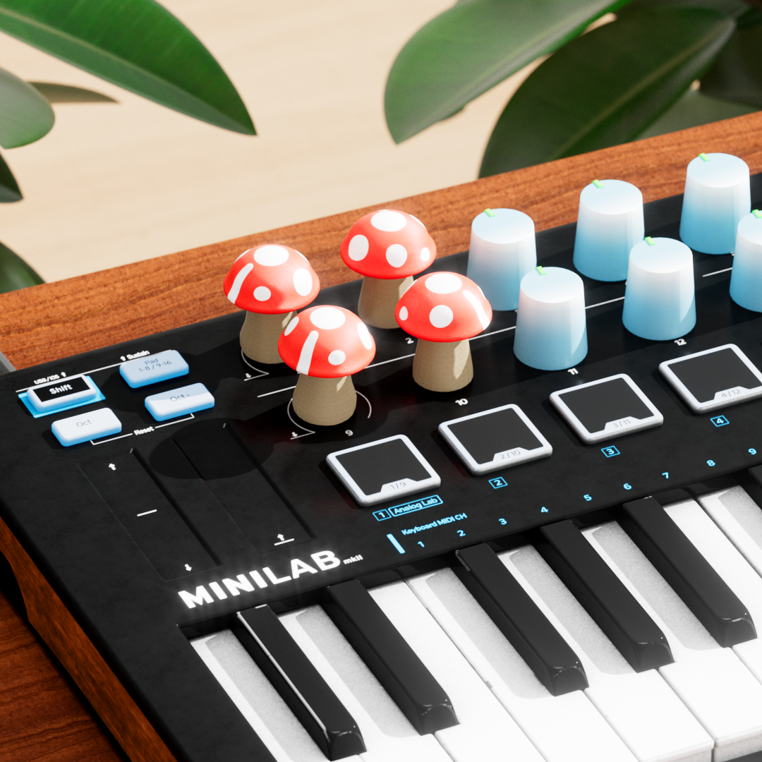 4-Pack Mushroom Knob